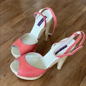 Nixon Coral and Cream Women's Heels